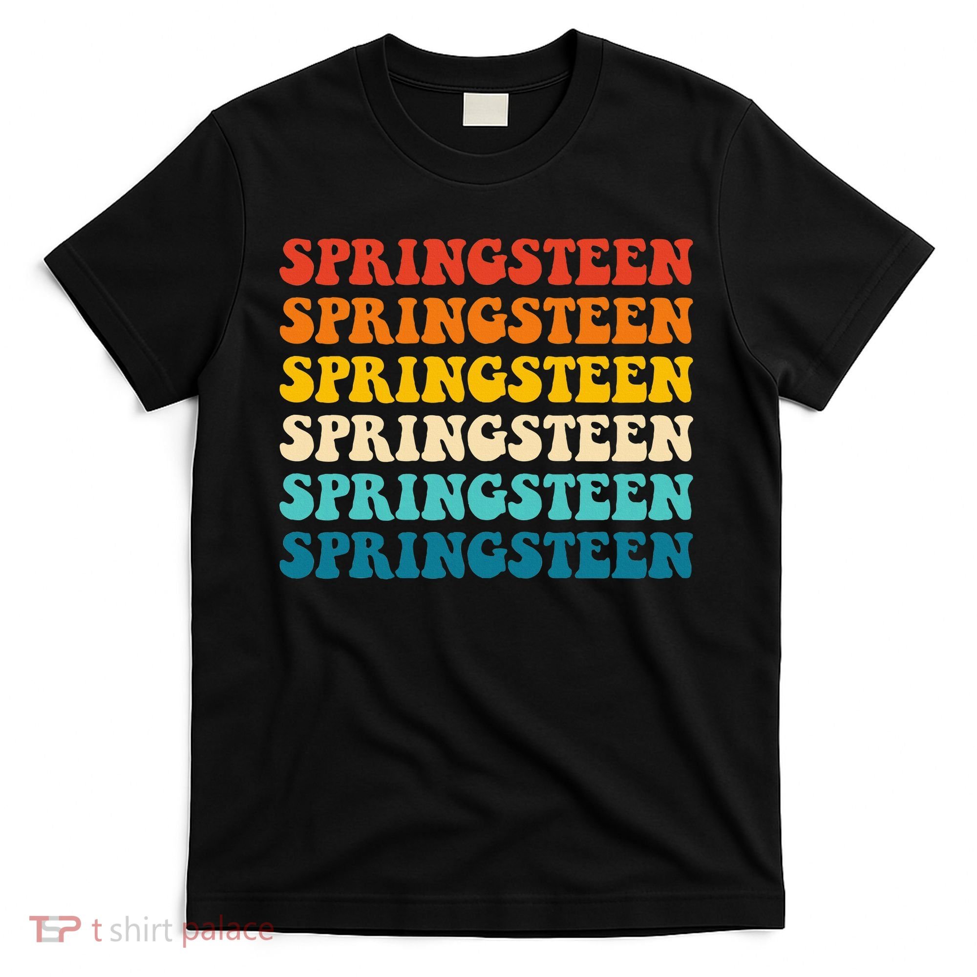 Springsteen Vintage Groovy Retro Party Everyday Casual T-Shirt
