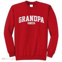 Sporty Varsity Grandpa EST 2026 Sweatshirt thumb 0