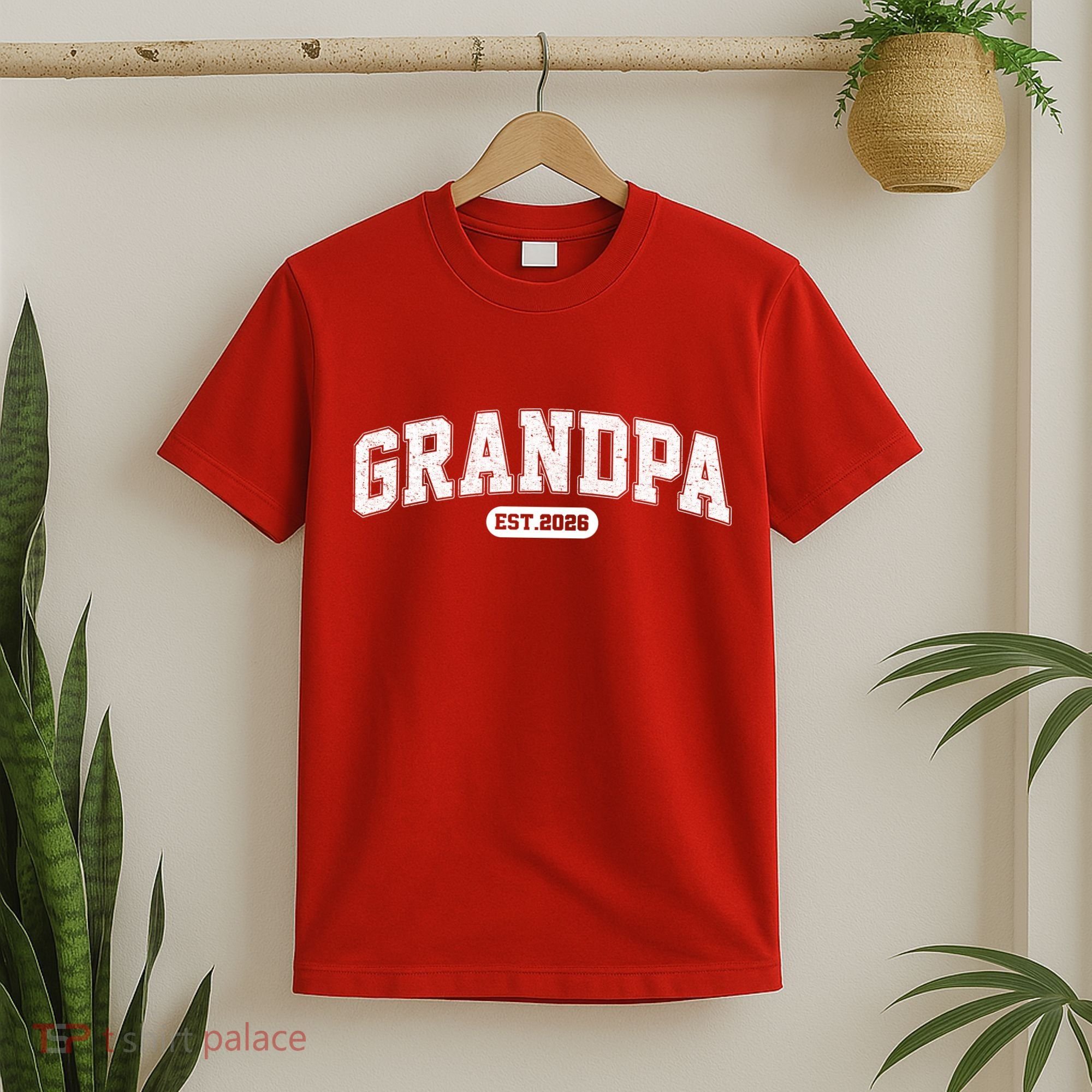 Sporty Varsity Grandpa EST 2026 T-Shirt