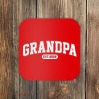 Sporty Varsity Grandpa EST 2026 Coaster thumb 0
