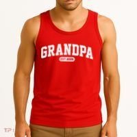 Sporty Varsity Grandpa EST 2026 Tank Top thumb 3