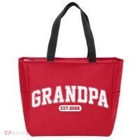 Sporty Varsity Grandpa EST 2026 Tote Bag thumb 0