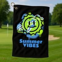 Summer Vibes Gift Golf Towel thumb 1