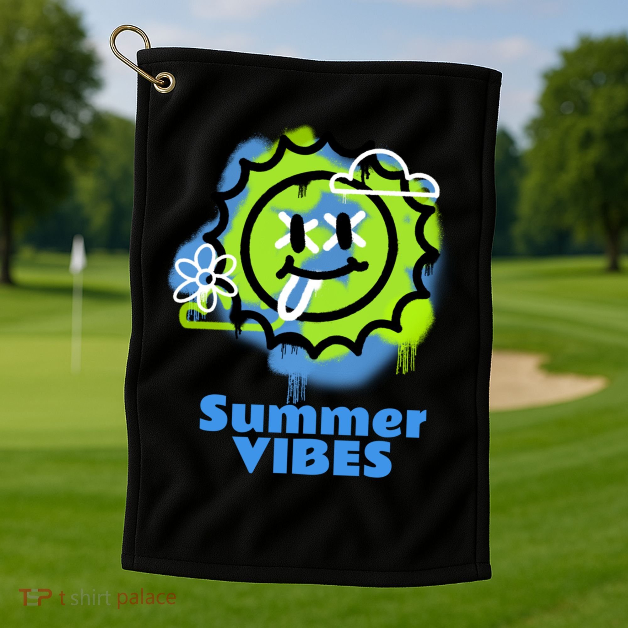 Summer Vibes Gift Golf Towel