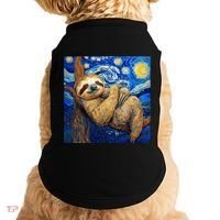 Sloth Van Gogh Style Starry Night Doggie Tank thumb 0
