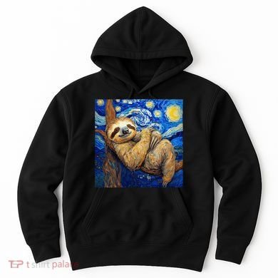 Sloth Van Gogh Style Starry Night Hoodie