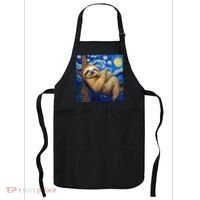 Sloth Van Gogh Style Starry Night Apron thumb 0