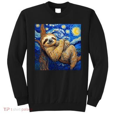 Sloth Van Gogh Style Starry Night Sweatshirt