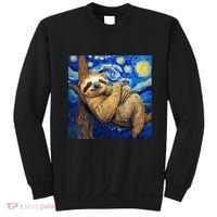 Sloth Van Gogh Style Starry Night Sweatshirt thumb 0