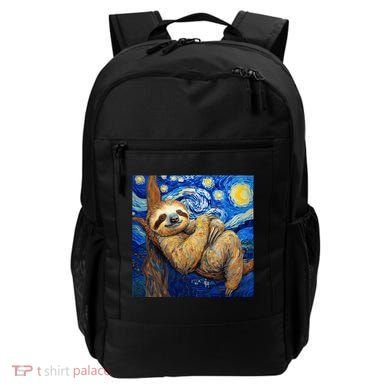 Sloth Van Gogh Style Starry Night Backpack