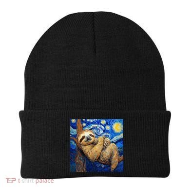 Sloth Van Gogh Style Starry Night Beanie