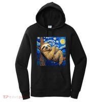 Sloth Van Gogh Style Starry Night Women's Hoodie thumb 0