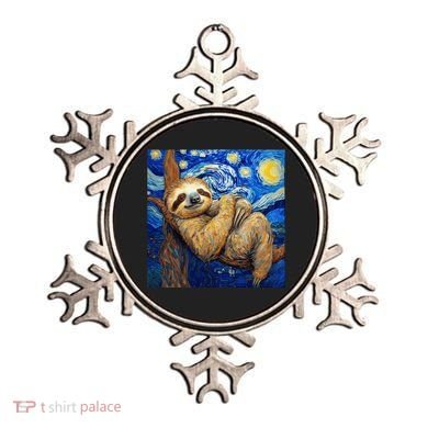 Sloth Van Gogh Style Starry Night Ornament