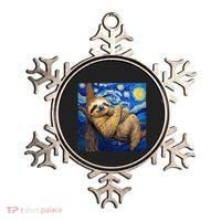 Sloth Van Gogh Style Starry Night Ornament thumb 0