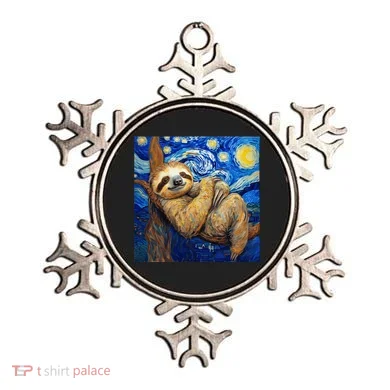 Sloth Van Gogh Style Starry Night Ornament