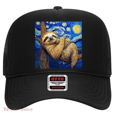 Sloth Van Gogh Style Starry Night Hat