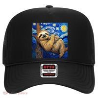 Sloth Van Gogh Style Starry Night Hat thumb 0