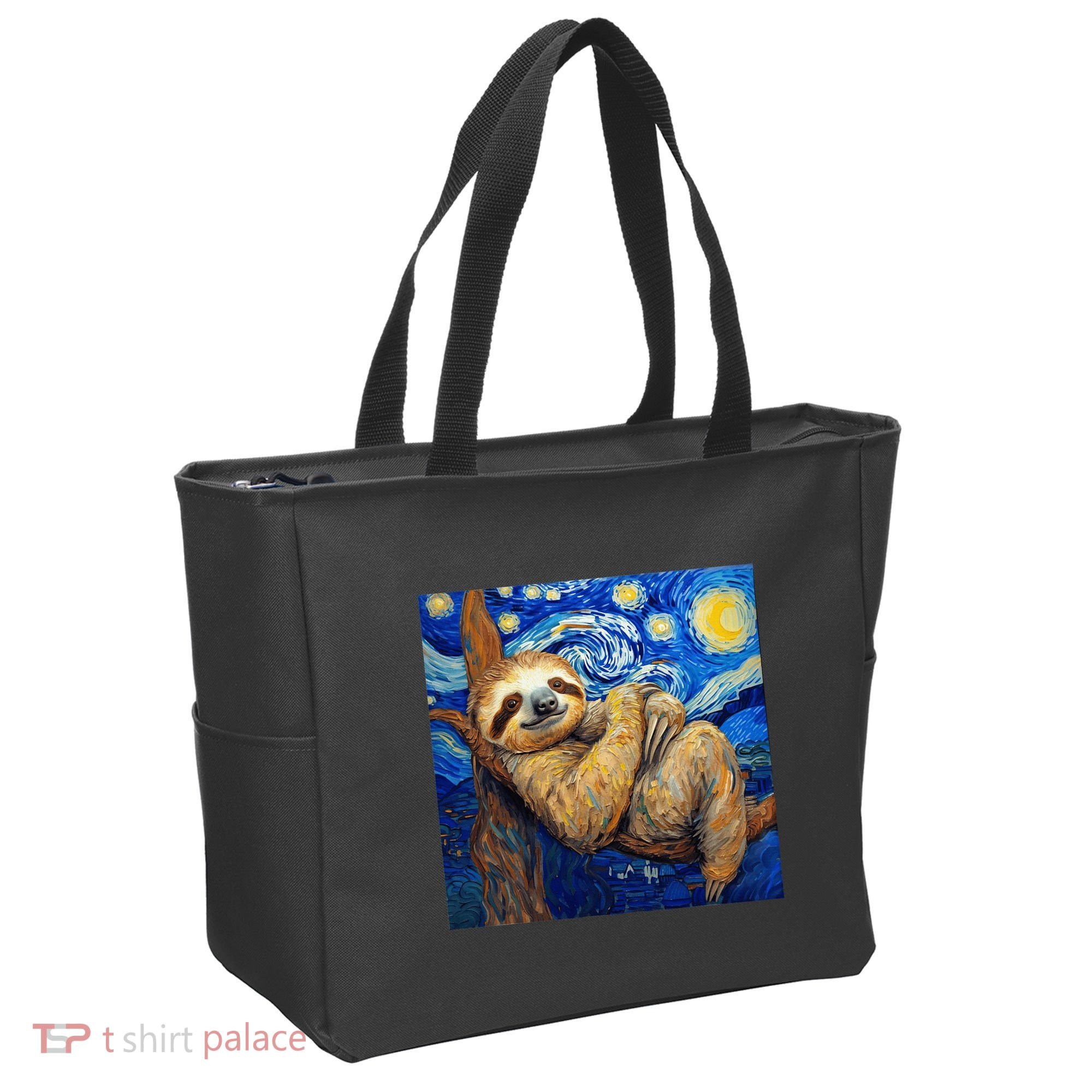 Sloth Van Gogh Style Starry Night Tote Bag