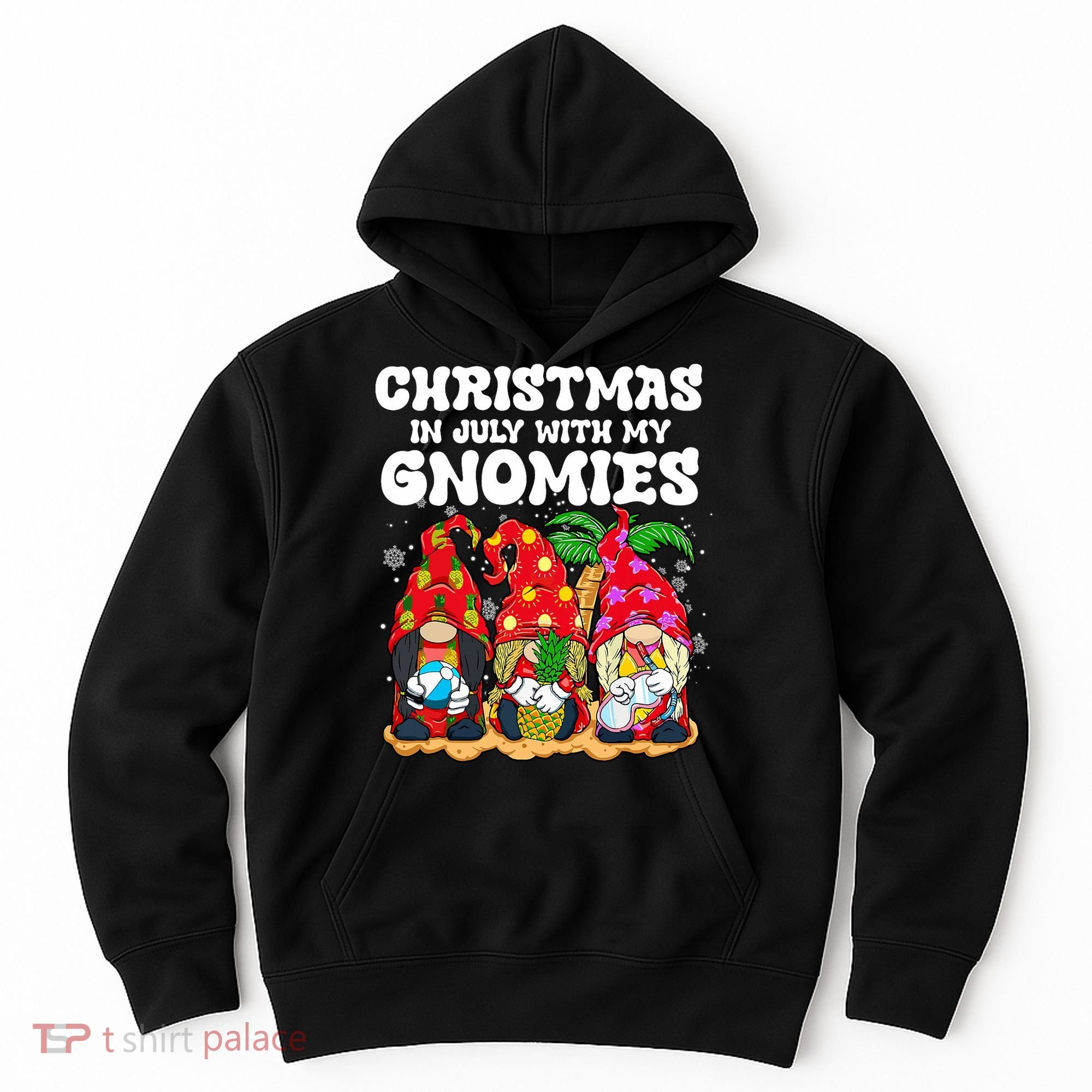 Summer Vacation Gnomes Lover Funny Christmas In July Hoodie