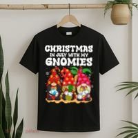 Summer Vacation Gnomes Lover Funny Christmas In July T-Shirt thumb 2