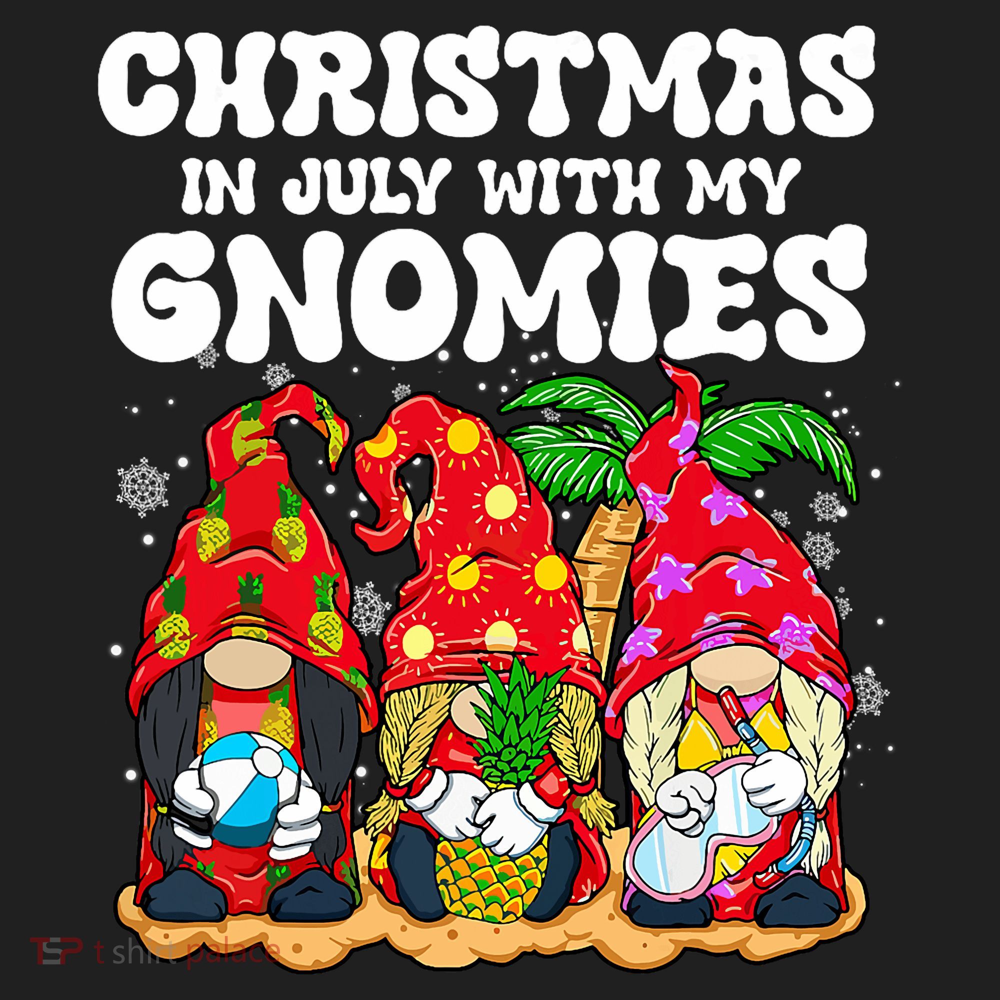 Summer Vacation Gnomes Lover Funny Christmas In July Beanie