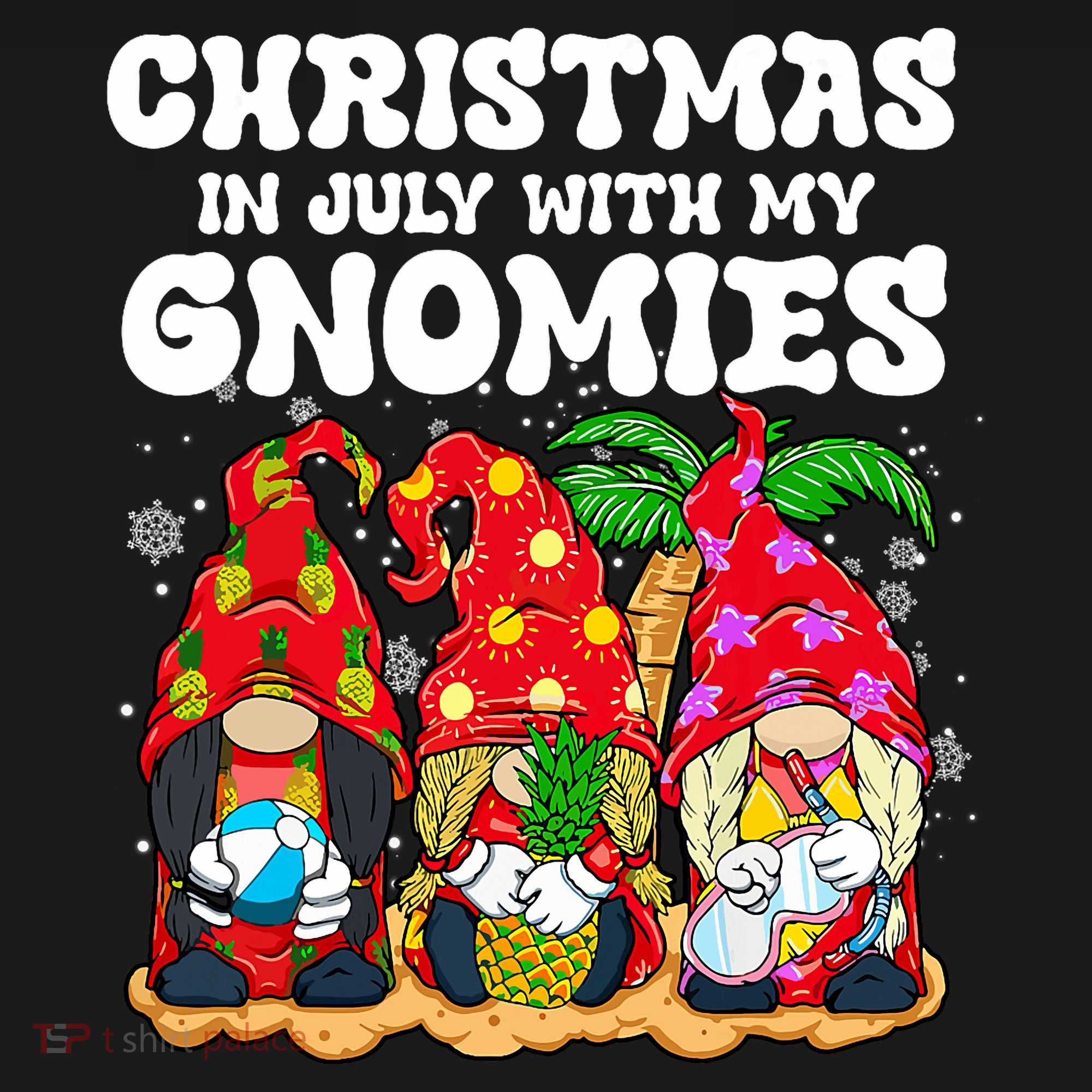 Summer Vacation Gnomes Lover Funny Christmas In July Mousepad
