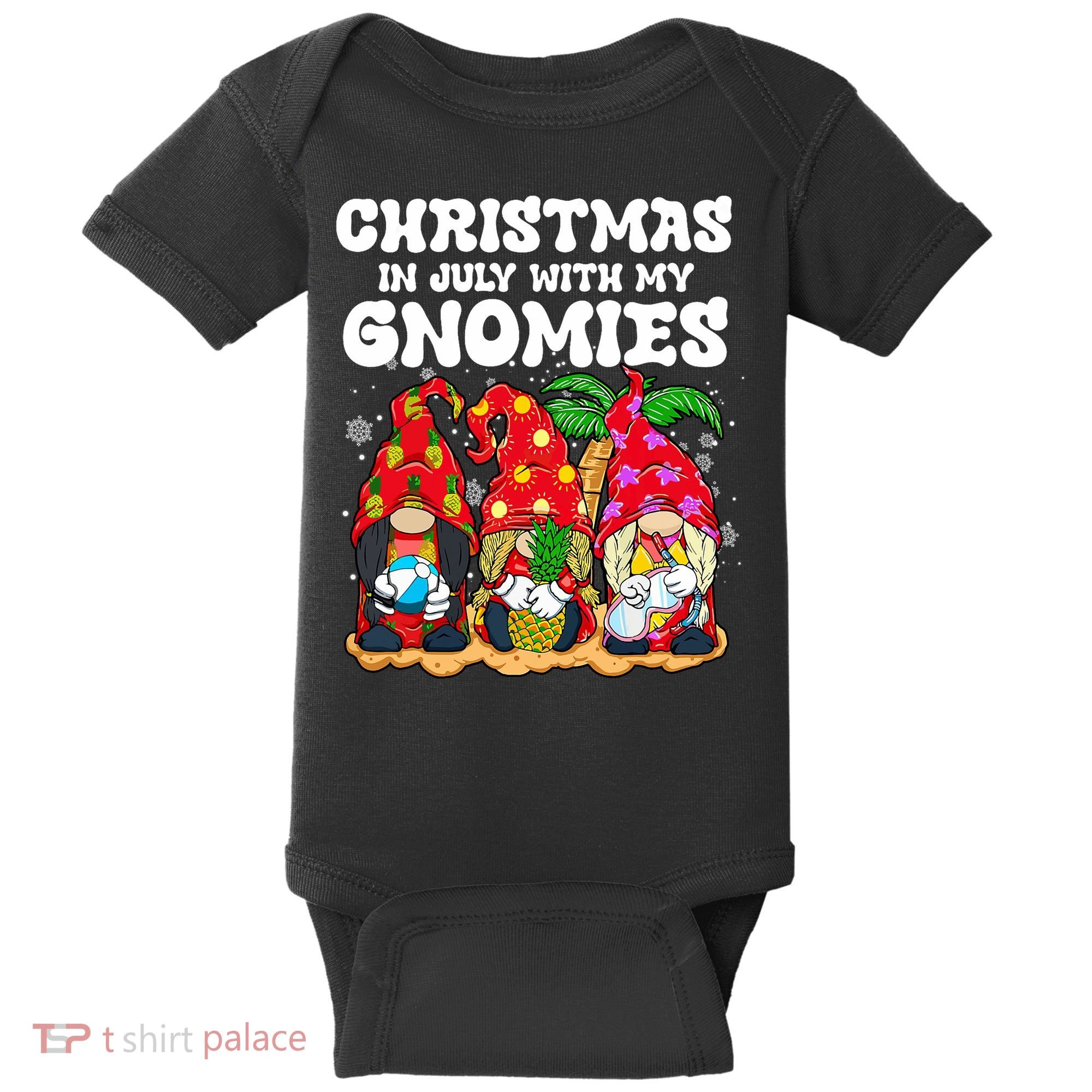 Summer Vacation Gnomes Lover Funny Christmas In July Baby Bodysuit
