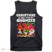 Summer Vacation Gnomes Lover Funny Christmas In July Tank Top thumb 0