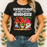 Summer Vacation Gnomes Lover Funny Christmas In July Women's T-Shirt thumb 2