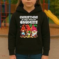 Summer Vacation Gnomes Lover Funny Christmas In July Kids Hoodie thumb 3