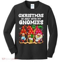 Summer Vacation Gnomes Lover Funny Christmas In July Kids Long Sleeve Shirt thumb 0