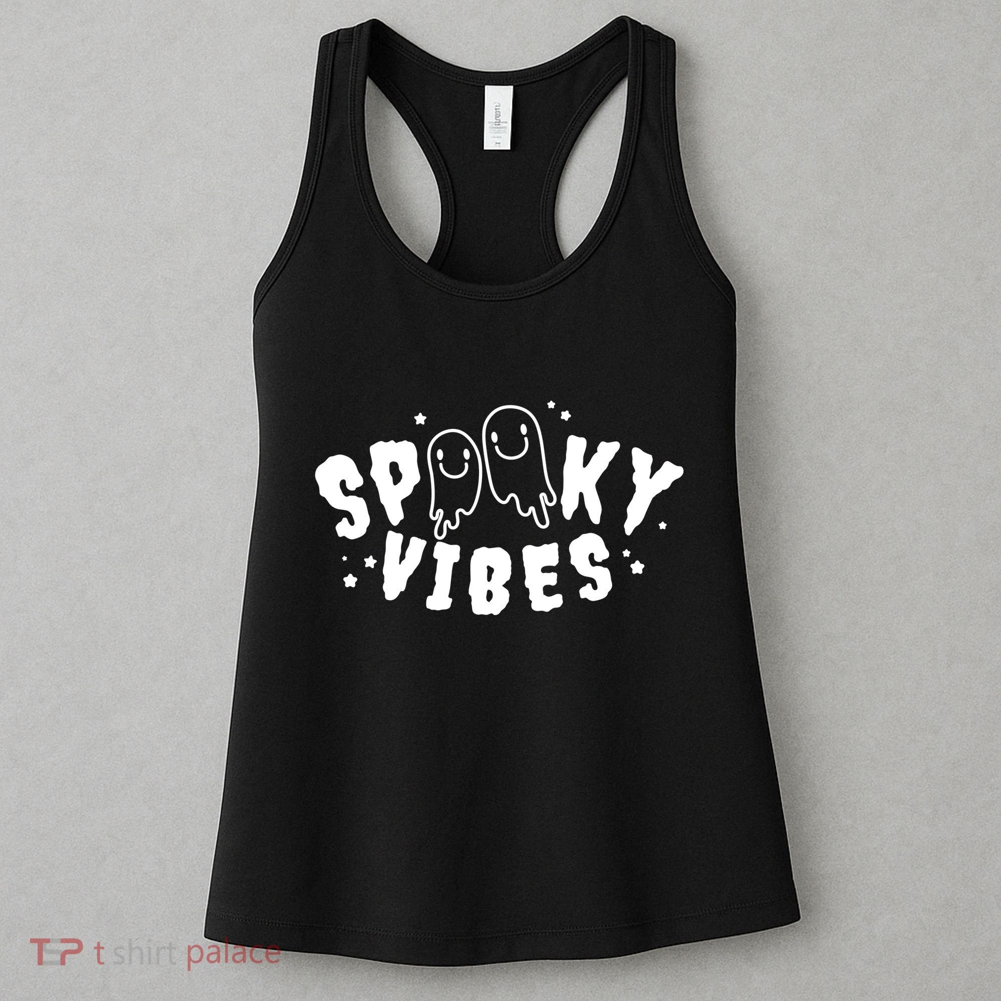 Spooky Vibes Halloween Ghost Cute Women's Tank Top