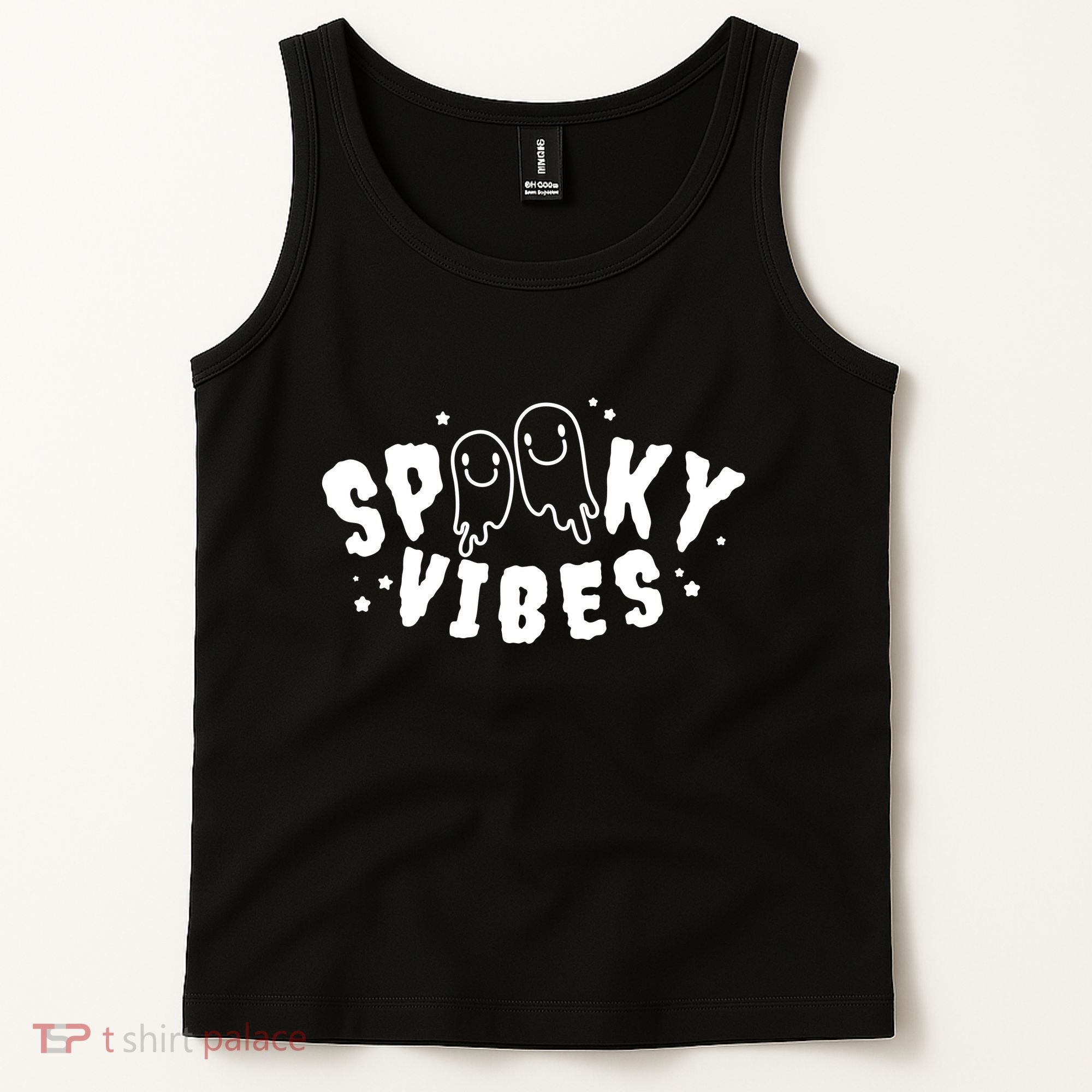 Spooky Vibes Halloween Ghost Cute Tank Top