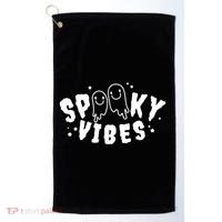Spooky Vibes Halloween Ghost Cute Golf Towel thumb 0