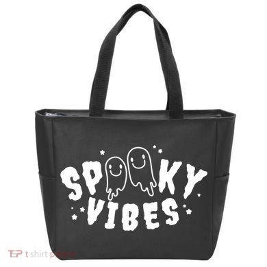 Spooky Vibes Halloween Ghost Cute Tote Bag