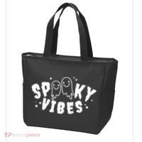 Spooky Vibes Halloween Ghost Cute Tote Bag thumb 3