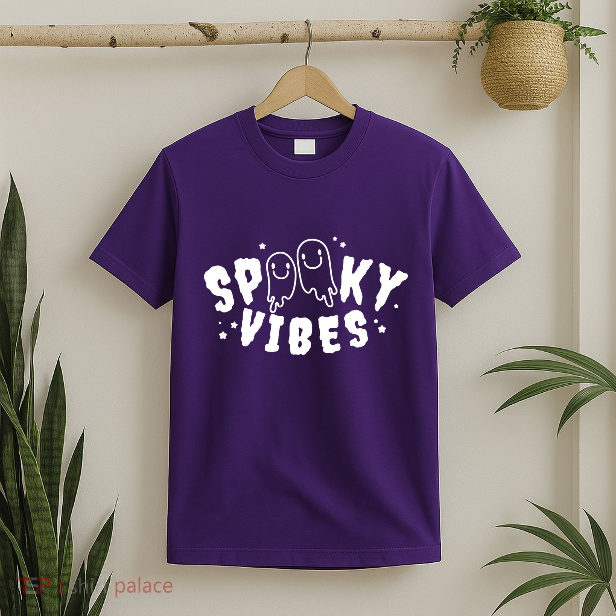 Spooky Vibes Halloween Ghost Cute T-Shirt