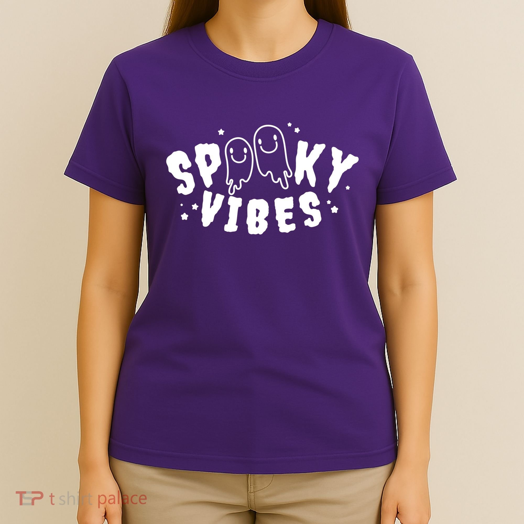 Spooky Vibes Halloween Ghost Cute T-Shirt