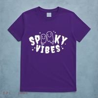 Spooky Vibes Halloween Ghost Cute T-Shirt thumb 5