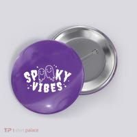 Spooky Vibes Halloween Ghost Cute Button thumb 0