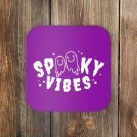 Spooky Vibes Halloween Ghost Cute Coaster thumb 0