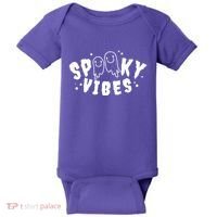 Spooky Vibes Halloween Ghost Cute Baby Bodysuit thumb 0