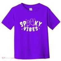 Spooky Vibes Halloween Ghost Cute Toddler T-Shirt thumb 0