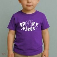 Spooky Vibes Halloween Ghost Cute Toddler T-Shirt thumb 2
