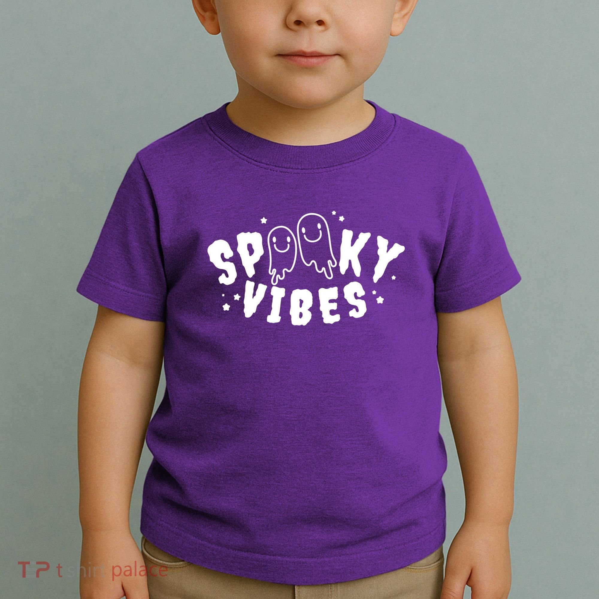 Spooky Vibes Halloween Ghost Cute Toddler T-Shirt