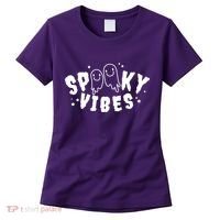 Spooky Vibes Halloween Ghost Cute Women's T-Shirt thumb 0