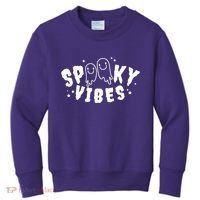 Spooky Vibes Halloween Ghost Cute Kids Sweatshirt thumb 0