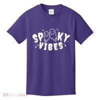 Spooky Vibes Halloween Ghost Cute Kids T-Shirt thumb 0