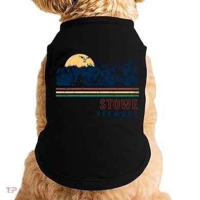 Stowe Vermont Hiking Skiing Retro Cool Gift Doggie Tank