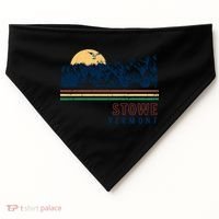Stowe Vermont Hiking Skiing Retro Cool Gift USA-Made Doggie Bandana thumb 0